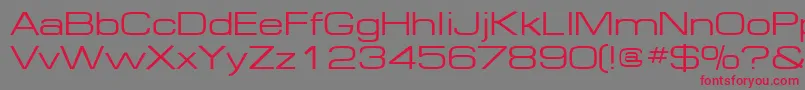 Federation Font – Red Fonts on Gray Background