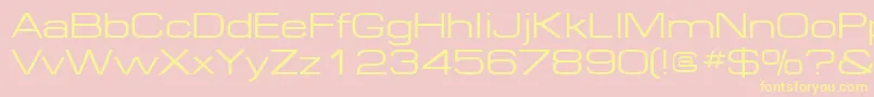 Federation Font – Yellow Fonts on Pink Background