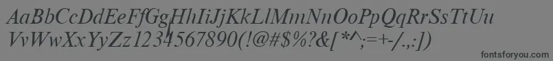 WesttimessskItalic Font – Black Fonts on Gray Background