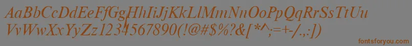 WesttimessskItalic Font – Brown Fonts on Gray Background
