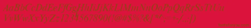 WesttimessskItalic Font – Brown Fonts on Red Background