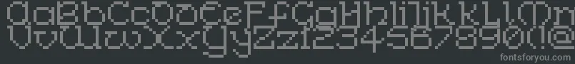 Fonte CelticBitThin – fontes cinzas em um fundo preto