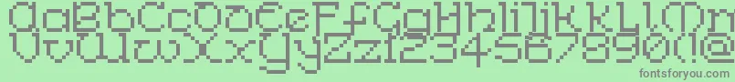 CelticBitThin Font – Gray Fonts on Green Background