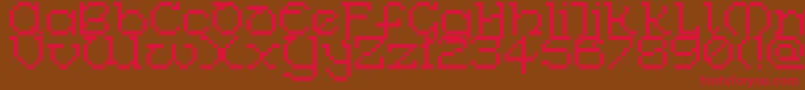CelticBitThin Font – Red Fonts on Brown Background