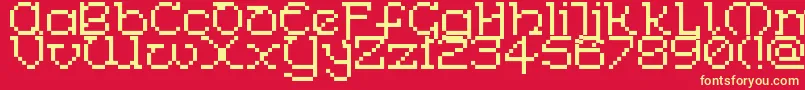 CelticBitThin Font – Yellow Fonts on Red Background
