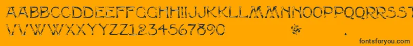 MultiformRegular Font – Black Fonts on Orange Background