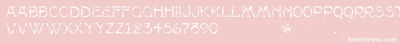 MultiformRegular-Schriftart – Weiße Schriften auf rosa Hintergrund