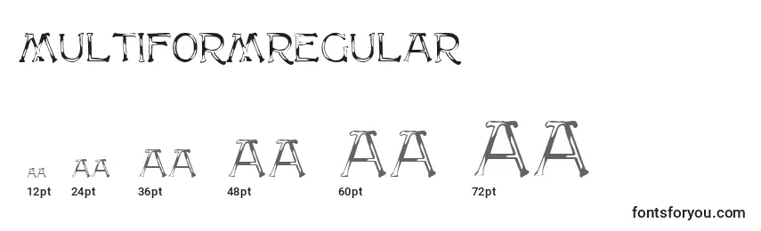 MultiformRegular Font Sizes