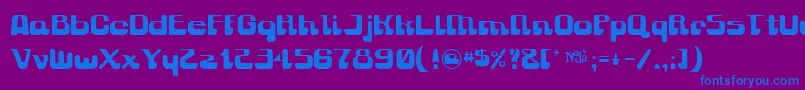 フォントGravitysucks – 紫色の背景に青い文字