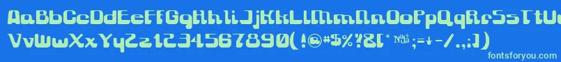 Gravitysucks Font – Green Fonts on Blue Background