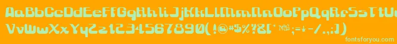 Gravitysucks Font – Green Fonts on Orange Background