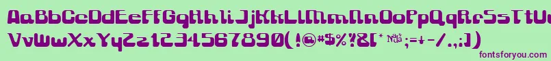 Gravitysucks Font – Purple Fonts on Green Background