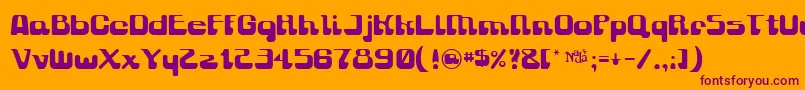 Gravitysucks Font – Purple Fonts on Orange Background