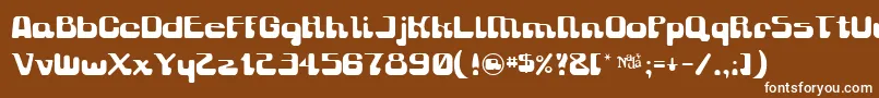 フォントGravitysucks – 茶色の背景に白い文字