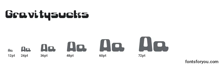 Gravitysucks Font Sizes