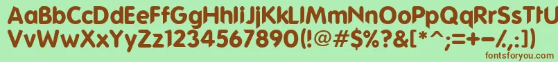 PhatGuy Font – Brown Fonts on Green Background