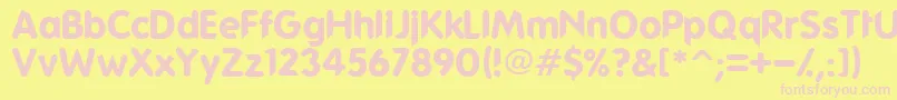 PhatGuy Font – Pink Fonts on Yellow Background