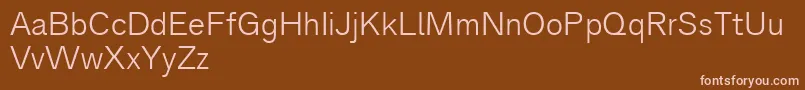 Analogue45light Font – Pink Fonts on Brown Background