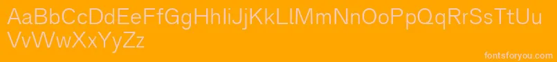 Analogue45light Font – Pink Fonts on Orange Background