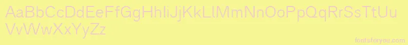 Analogue45light Font – Pink Fonts on Yellow Background