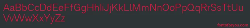 Analogue45light Font – Red Fonts on Black Background