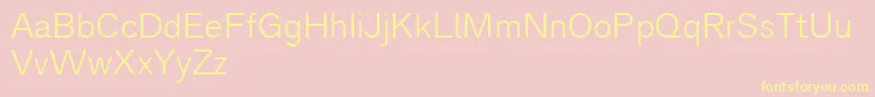 Analogue45light Font – Yellow Fonts on Pink Background