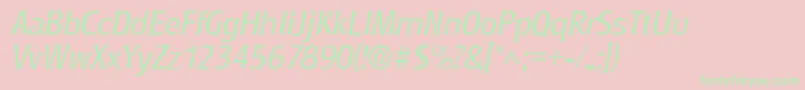 RoundestlhItalic Font – Green Fonts on Pink Background