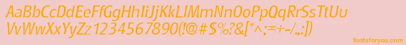 RoundestlhItalic Font – Orange Fonts on Pink Background