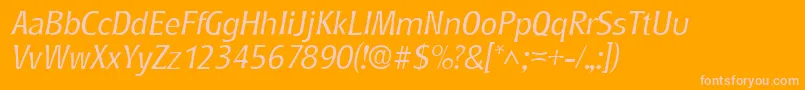 RoundestlhItalic Font – Pink Fonts on Orange Background