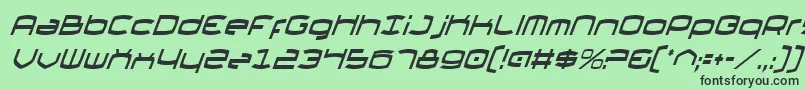 フォントThunder2v2ci – 緑の背景に黒い文字