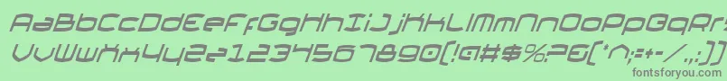 フォントThunder2v2ci – 緑の背景に灰色の文字