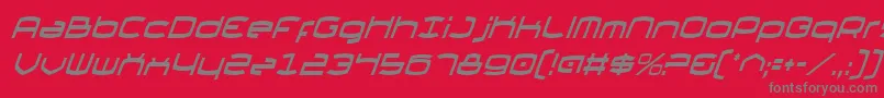 Thunder2v2ci-Schriftart – Graue Schriften auf rotem Hintergrund