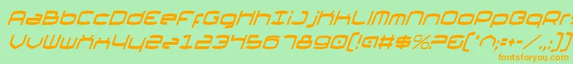 Thunder2v2ci Font – Orange Fonts on Green Background