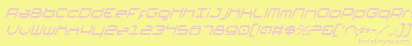 Thunder2v2ci Font – Pink Fonts on Yellow Background