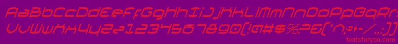 Thunder2v2ci Font – Red Fonts on Purple Background