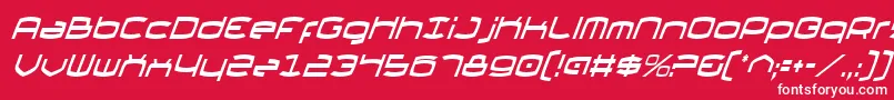 Thunder2v2ci-Schriftart – Weiße Schriften auf rotem Hintergrund