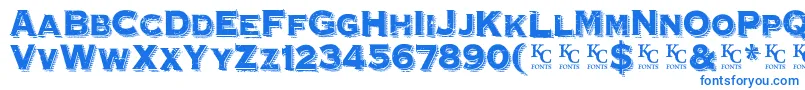 HoovervilleDemo Font – Blue Fonts on White Background