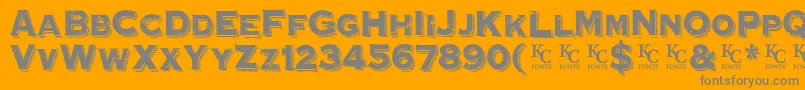 HoovervilleDemo Font – Gray Fonts on Orange Background