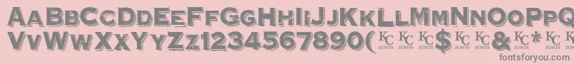 HoovervilleDemo Font – Gray Fonts on Pink Background