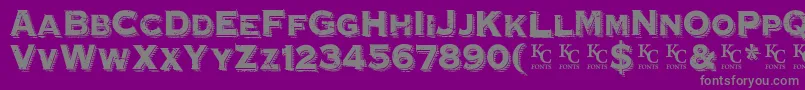 HoovervilleDemo Font – Gray Fonts on Purple Background