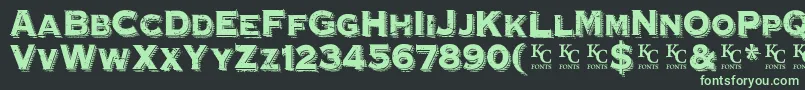 HoovervilleDemo Font – Green Fonts on Black Background