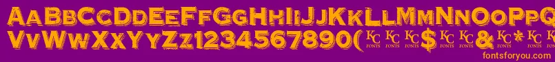 HoovervilleDemo Font – Orange Fonts on Purple Background