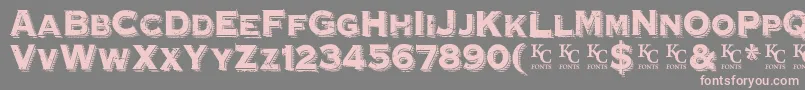 HoovervilleDemo Font – Pink Fonts on Gray Background