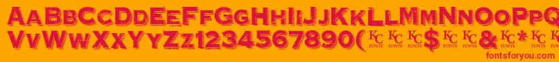 HoovervilleDemo Font – Red Fonts on Orange Background
