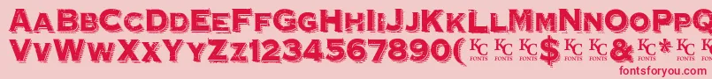 HoovervilleDemo Font – Red Fonts on Pink Background