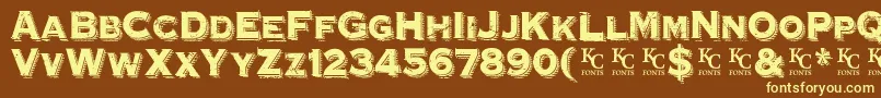 HoovervilleDemo Font – Yellow Fonts on Brown Background