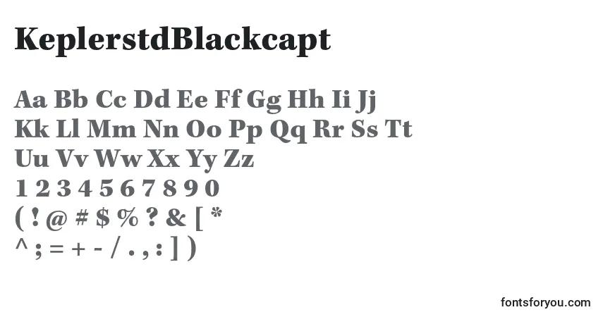 Шрифт KeplerstdBlackcapt – алфавит, цифры, специальные символы