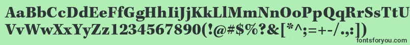 KeplerstdBlackcapt Font – Black Fonts on Green Background