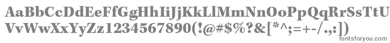 KeplerstdBlackcapt-fontti – harmaat kirjasimet valkoisella taustalla