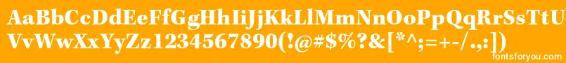 フォントKeplerstdBlackcapt – オレンジの背景に白い文字